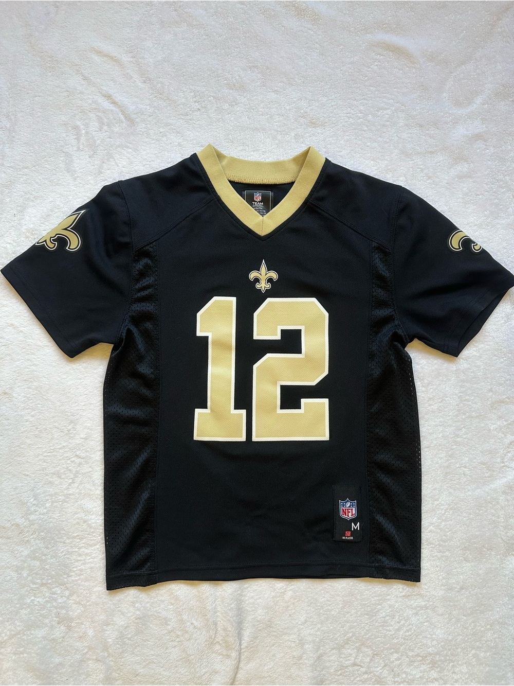NFL New Orleans Saints Olave #12 Black and Gold Jersey